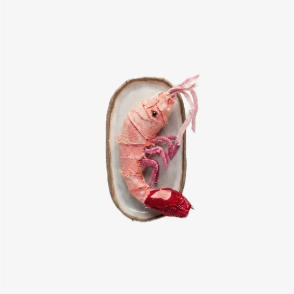 The Taste of Summer – Shrimp on a plate 3D textile